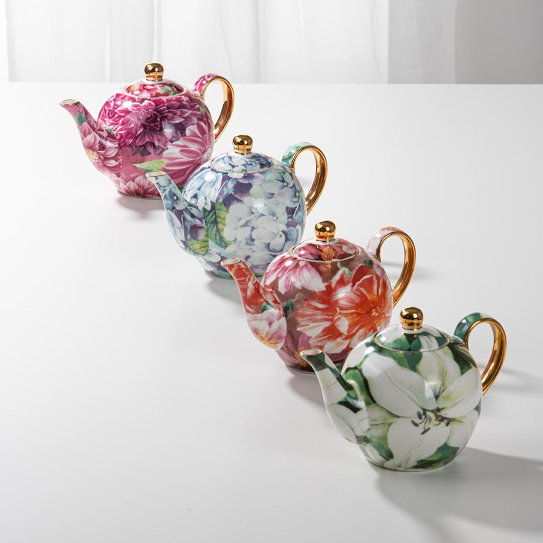 Ashdene Bold Blooms Peach Peony Teapot