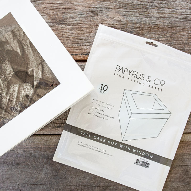 Papyrus 10 x 10 x 10in Tall Cake Box with Window Hangsell