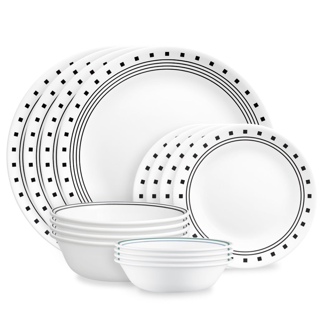 Corelle City Block 16 Piece Dinner Set