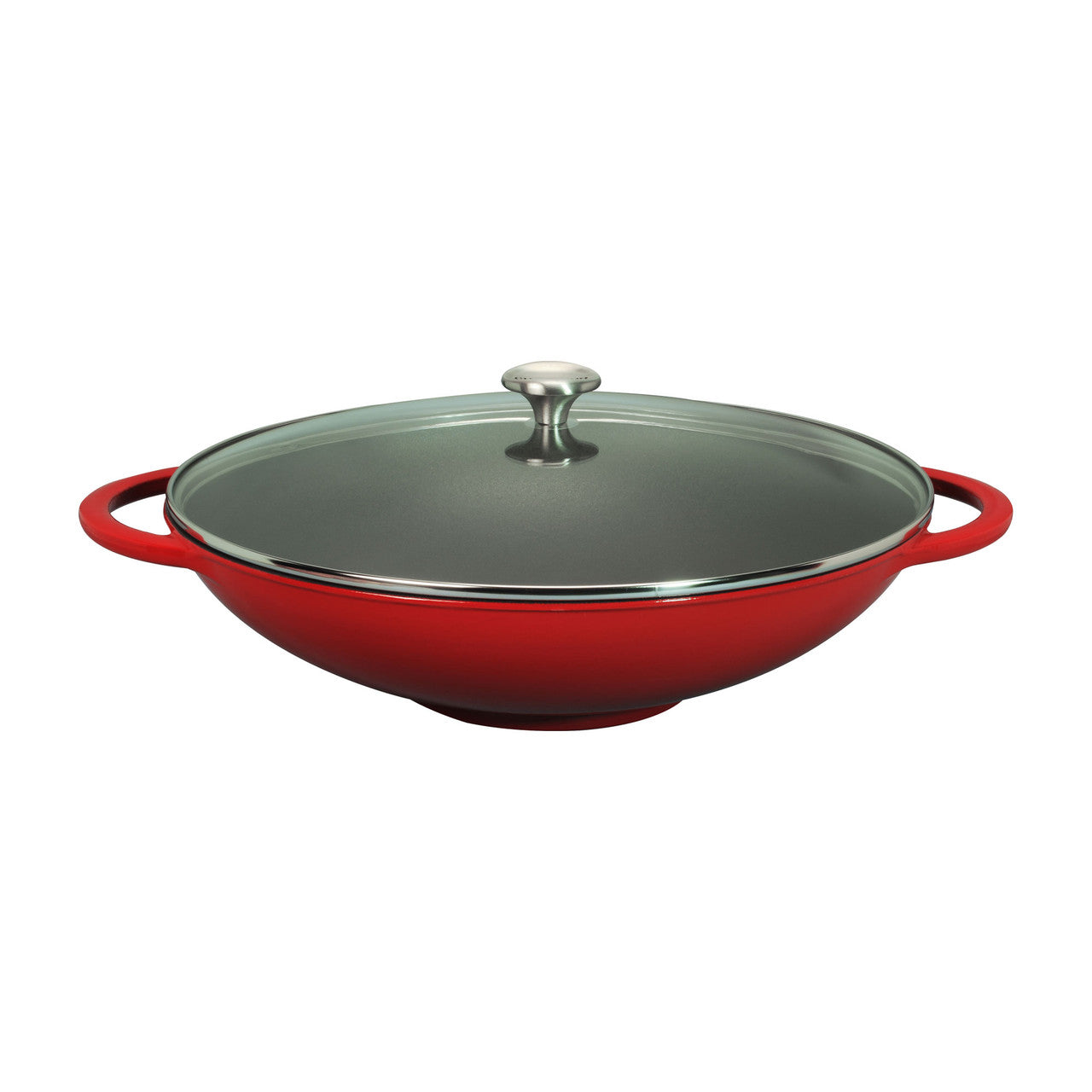 Chasseur Wok with Glass Lid 37cm/4.5L - Inferno Red