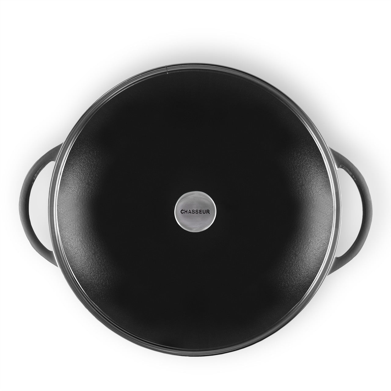 Chasseur Wok with Glass Lid 37cm/4.5L - Caviar