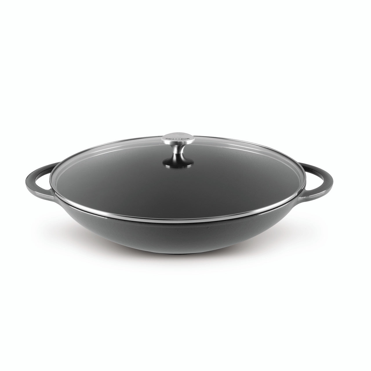 Chasseur Wok with Glass Lid 37cm/4.5L - Caviar