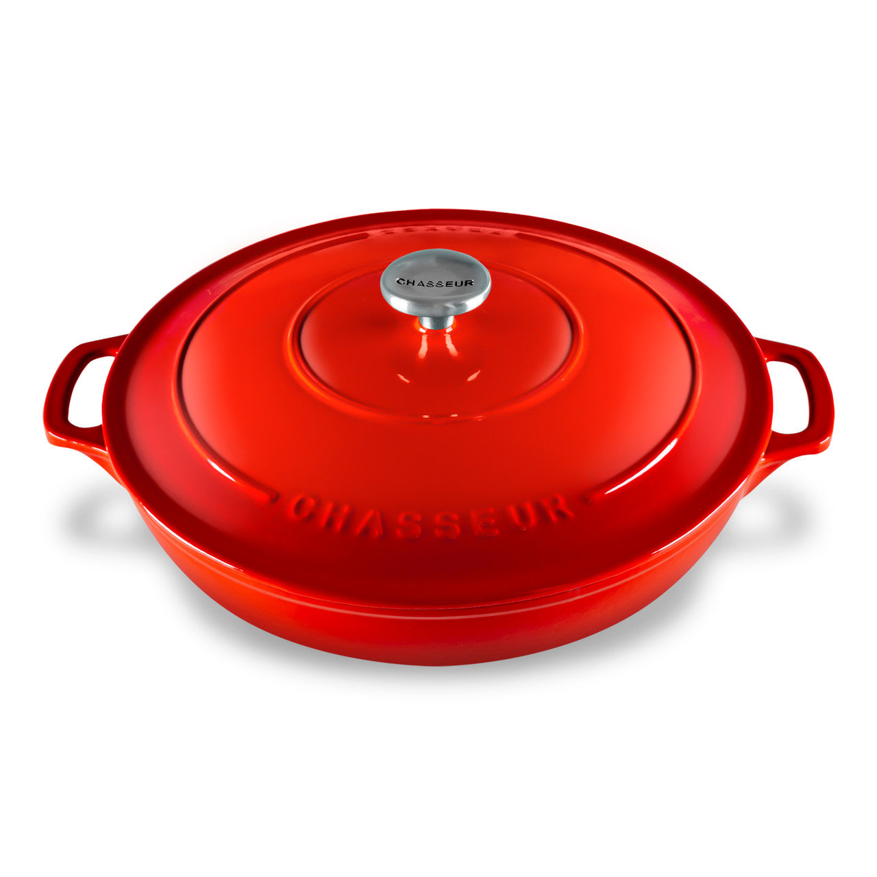 Chasseur Low Round Casserole 30cm/2.5L - Inferno Red