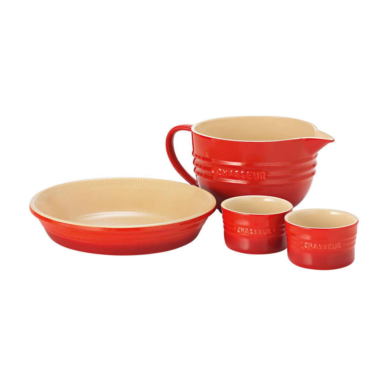 Chasseur La Cuisson 4 Piece Baking Set - Red