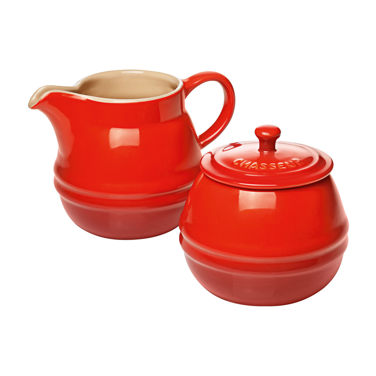 Chasseur La Cuisson Sugar and Creamer - Red