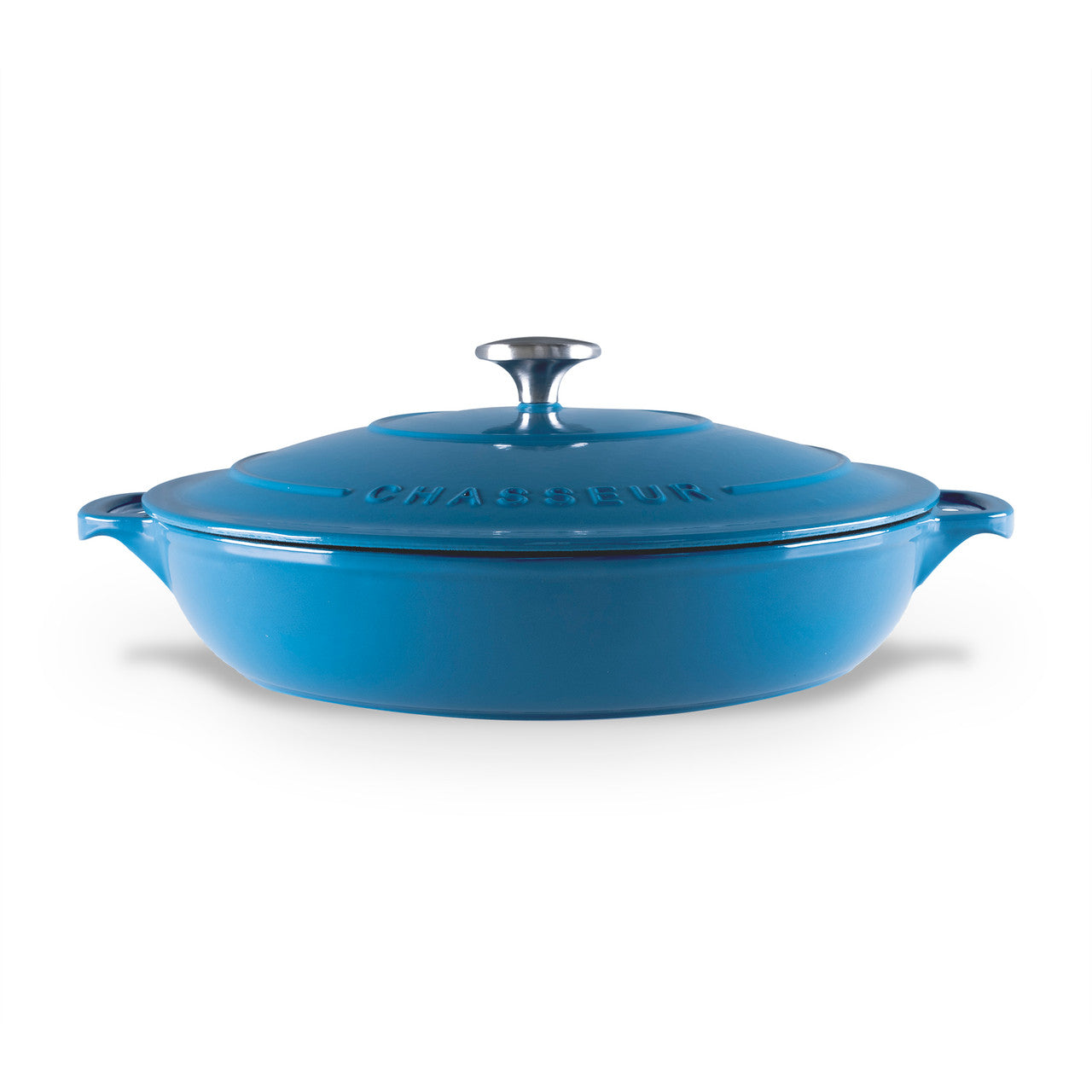 Chasseur Low Round Casserole 30cm/2.5L - Sky Blue