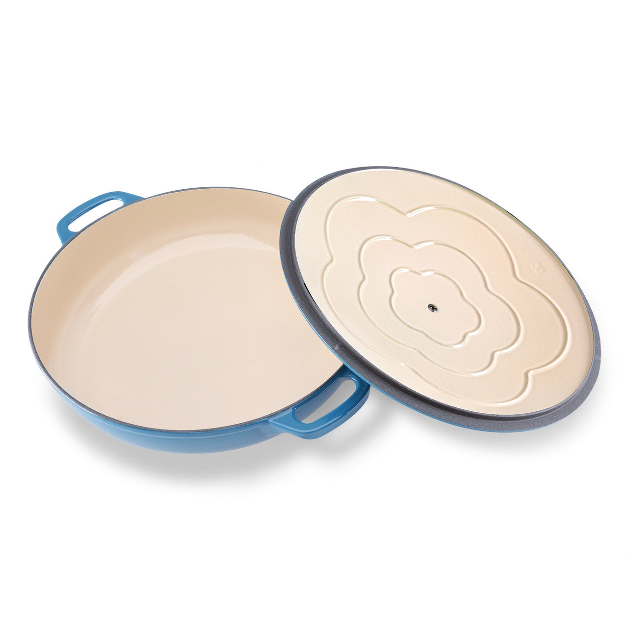 Chasseur Low Round Casserole 30cm/2.5L - Sky Blue