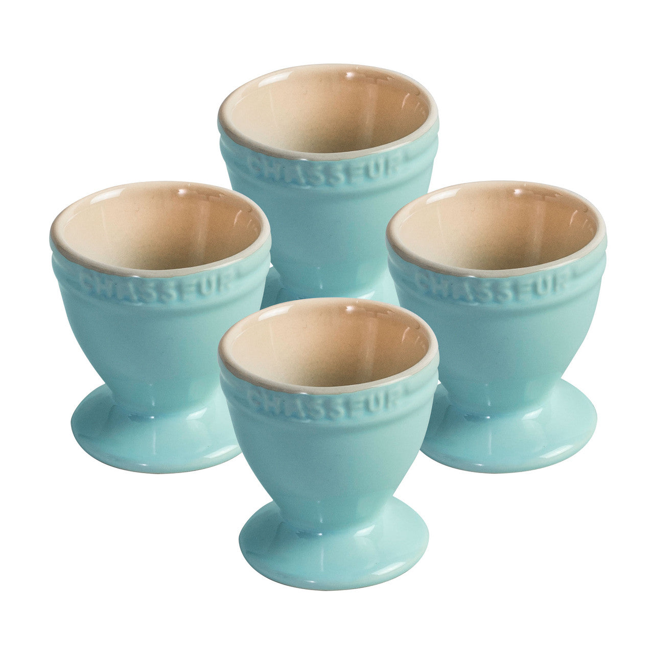 Chasseur La Cuisson Egg Cup Set of 4 - Duck Egg Blue