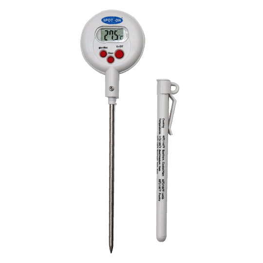 KH Spot On Digital Round Lollipop Pocket Thermometer -10C° To 200C°