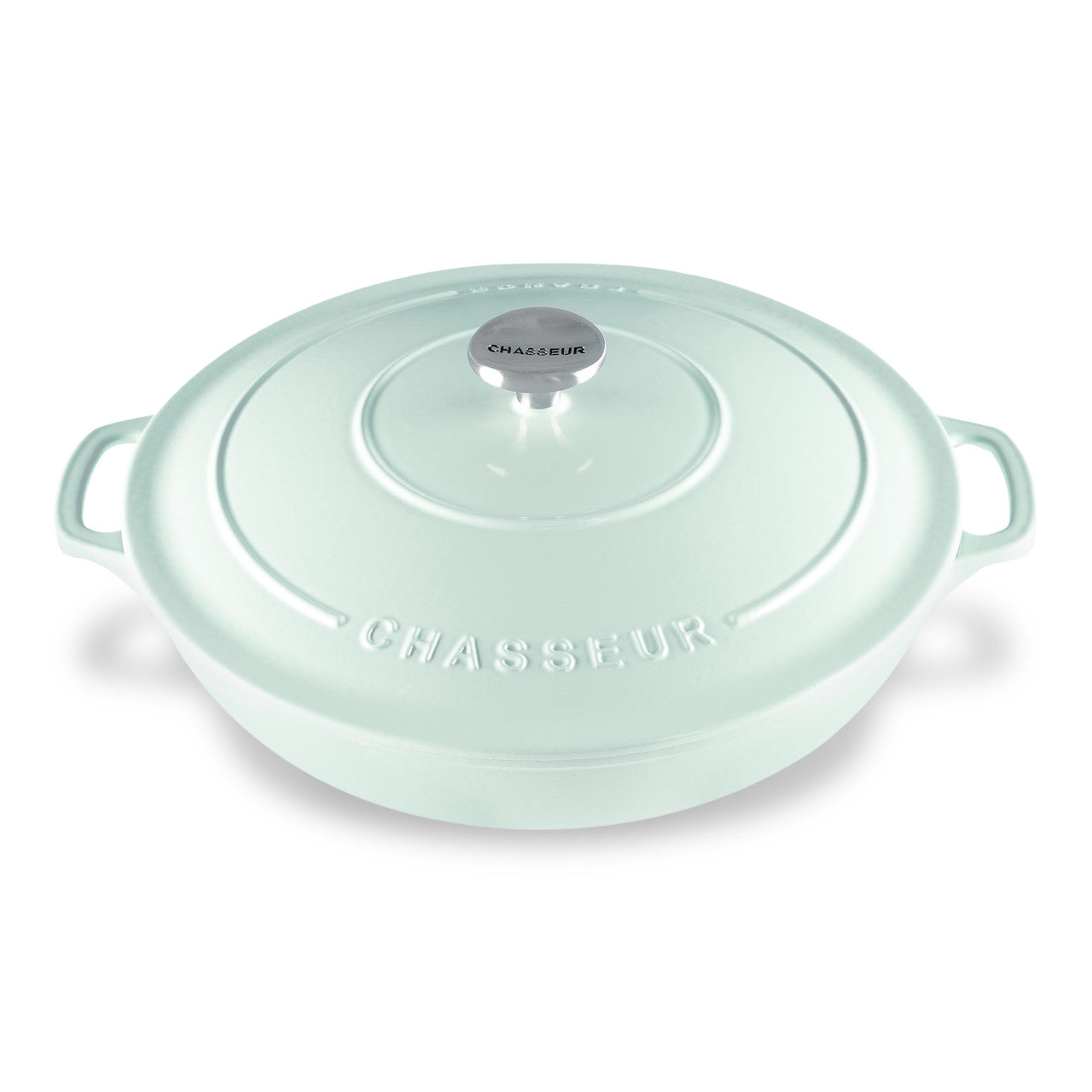 Chasseur Low Round Casserole 30cm/2.5L - Duck Egg Blue