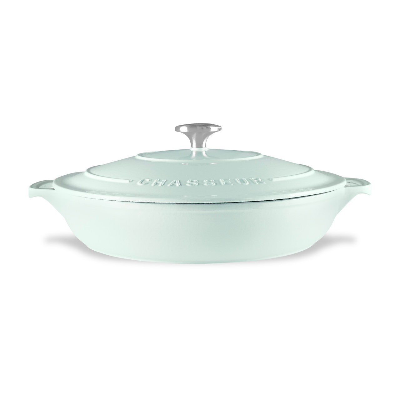 Chasseur Low Round Casserole 30cm/2.5L - Duck Egg Blue