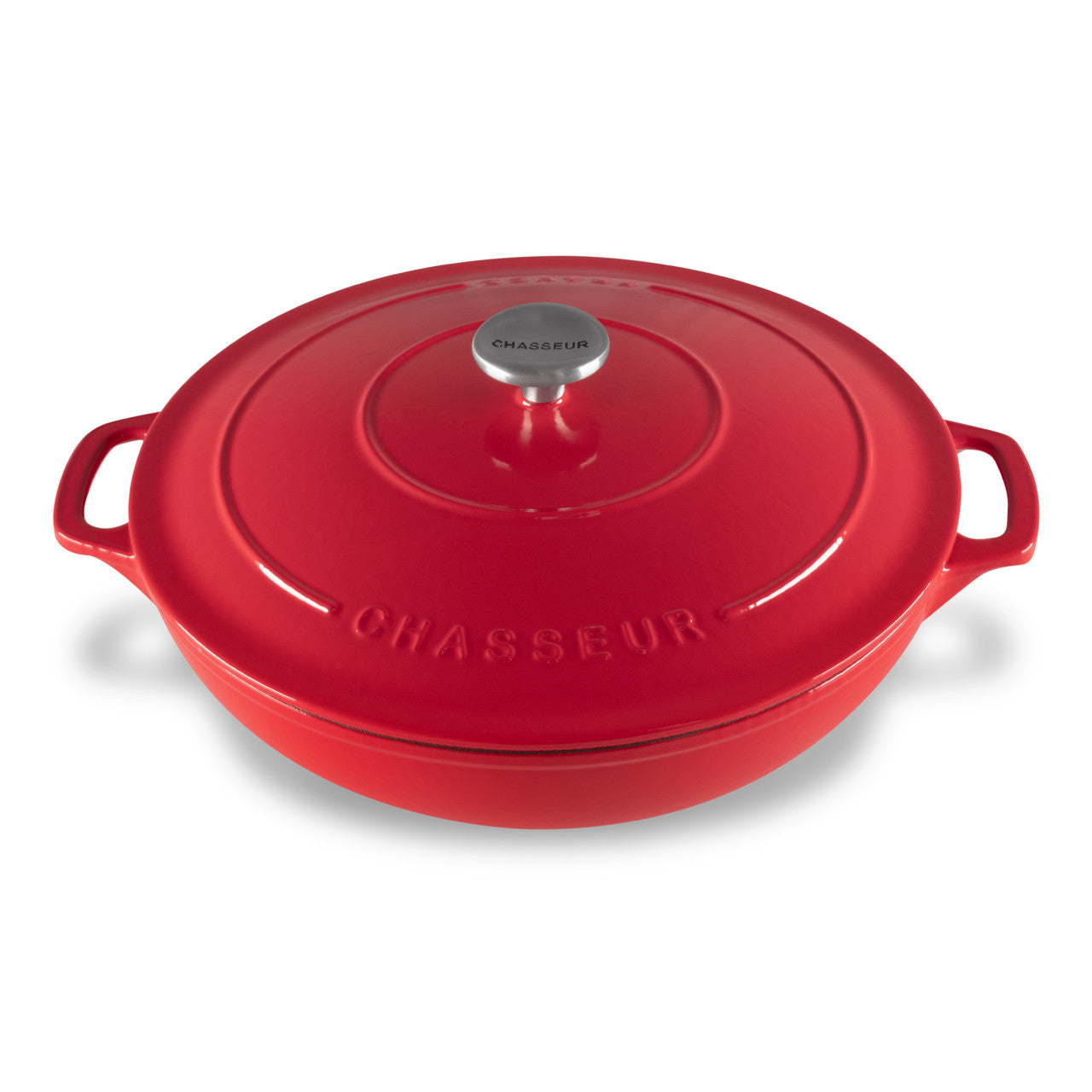 Chasseur Low Round Casserole 30cm/2.5L - Federation Red
