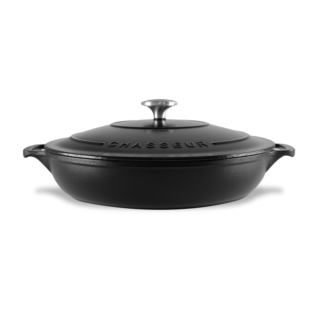 Chasseur Low Round Casserole 30cm/2.5L - Matte Black