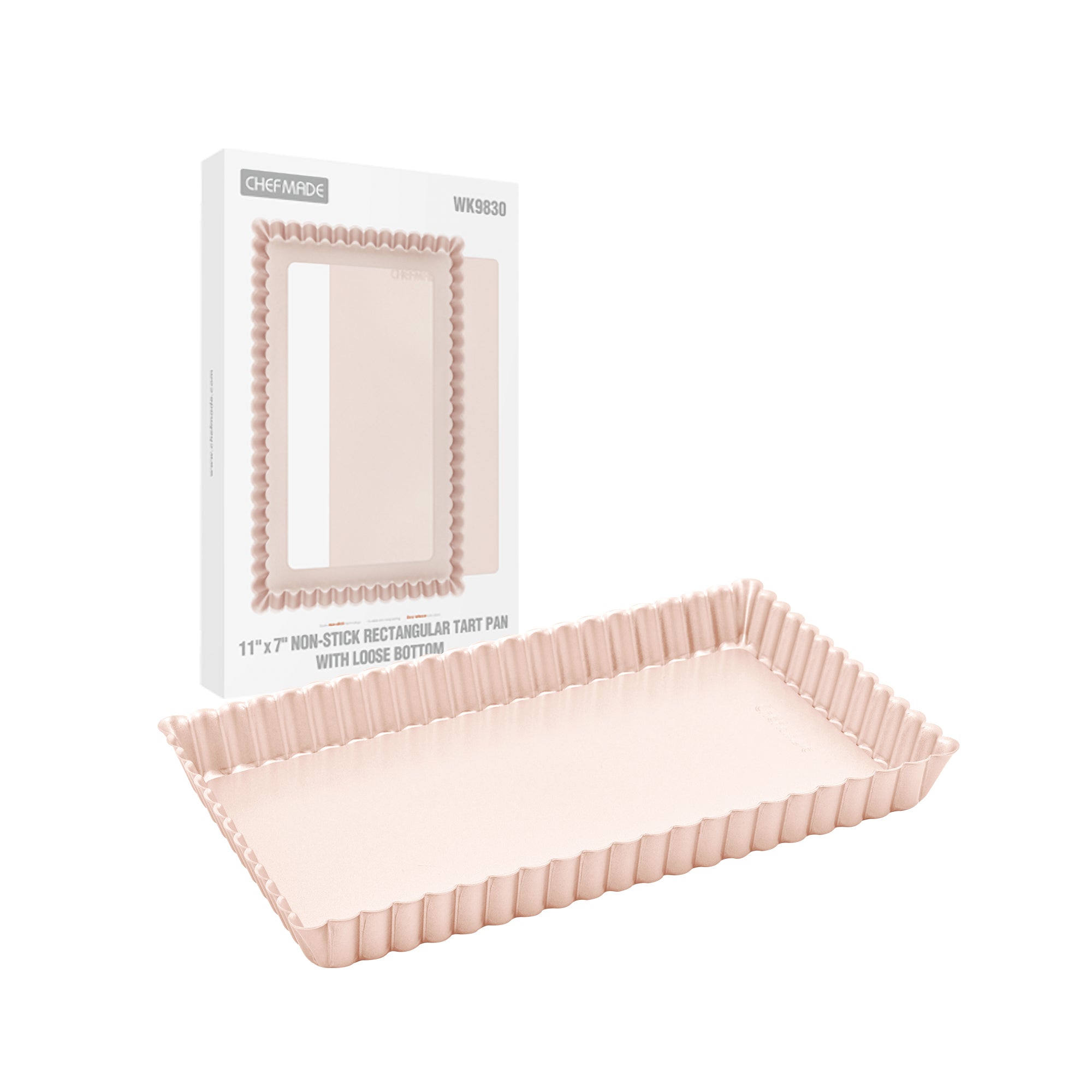CHEFMADE Rectangular Tart Pan with Loose Base 28cm (WK9830)