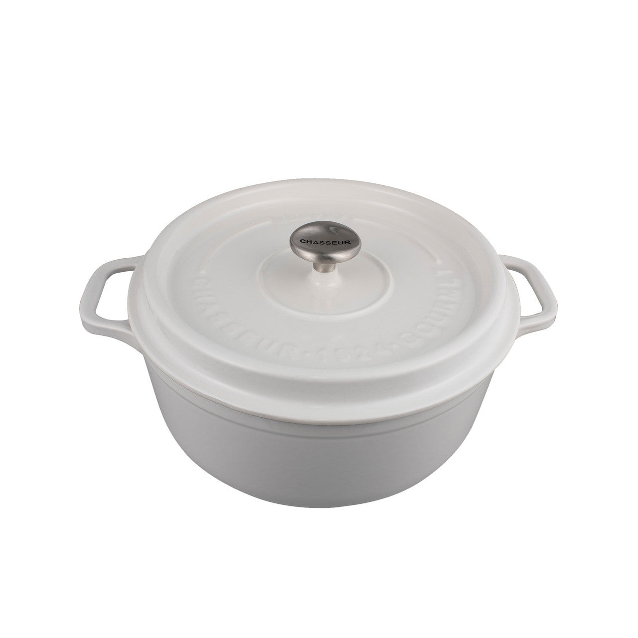 Chasseur Gourmet Round French Oven 24cm/4L - Crisp White