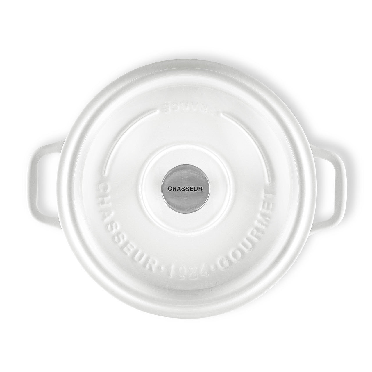 Chasseur Gourmet Round French Oven 26cm/5L - Crisp White
