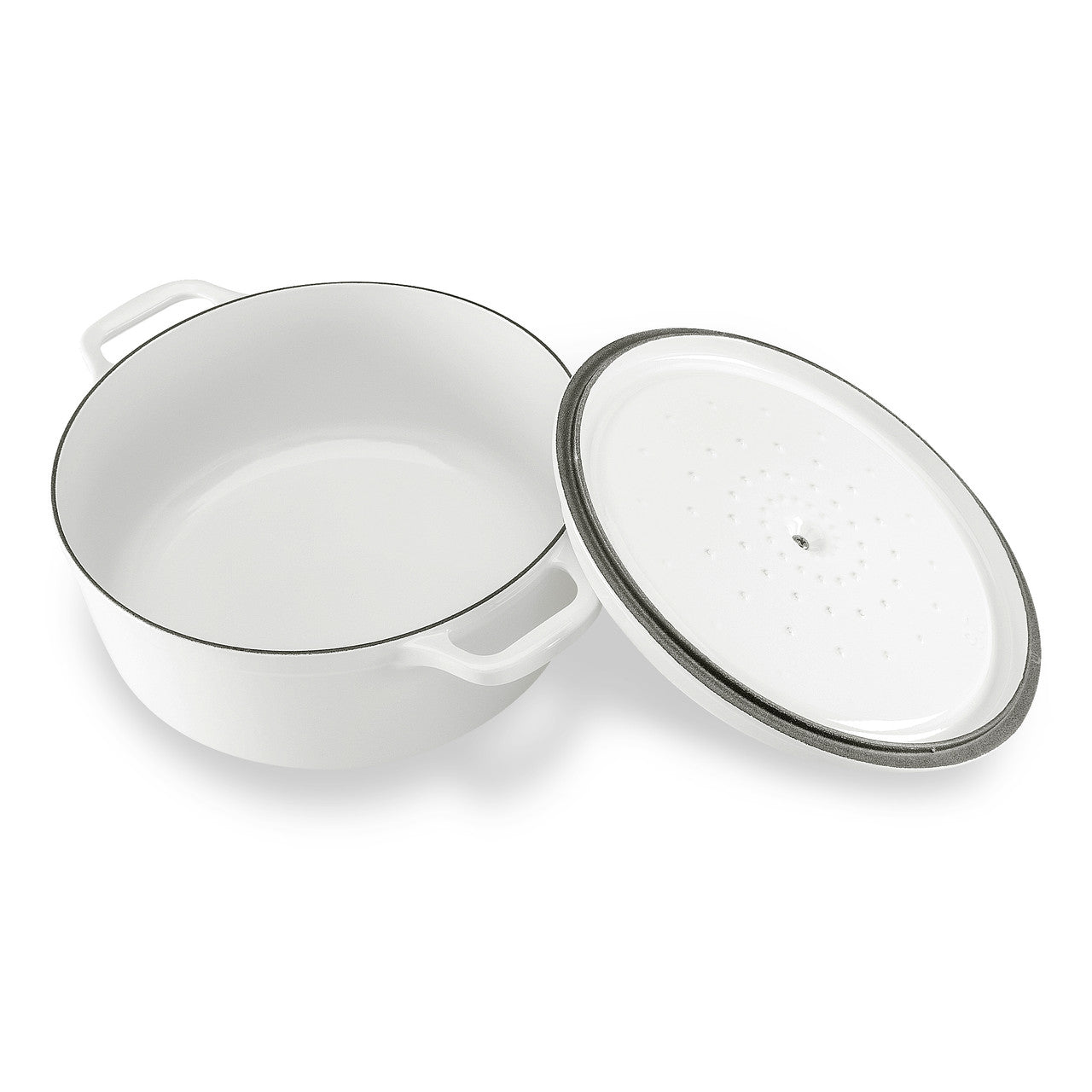 Chasseur Gourmet Round French Oven 26cm/5L - Crisp White