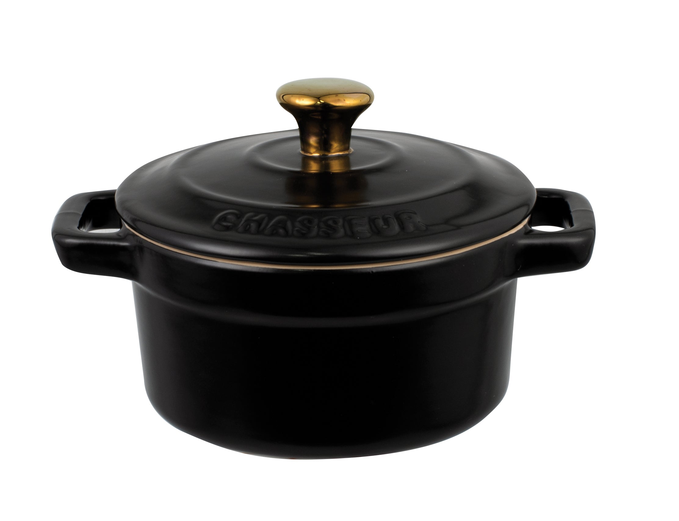 Chasseur Celebration Edition 10cm Cocotte - Matt Blk with Gold - Matte Black with Gold