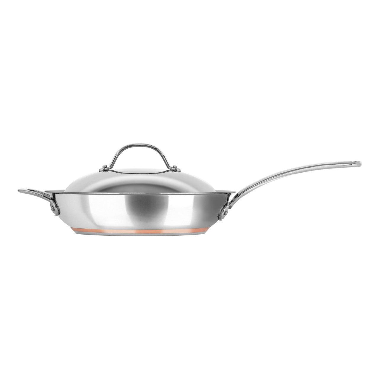 Chasseur Le Cuivre Saute Pan with Helper Handle 28cm