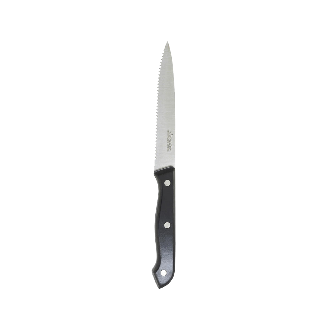 Cavalier Steak Knife - Point Tip (125mm - Black) (12 Pack)
