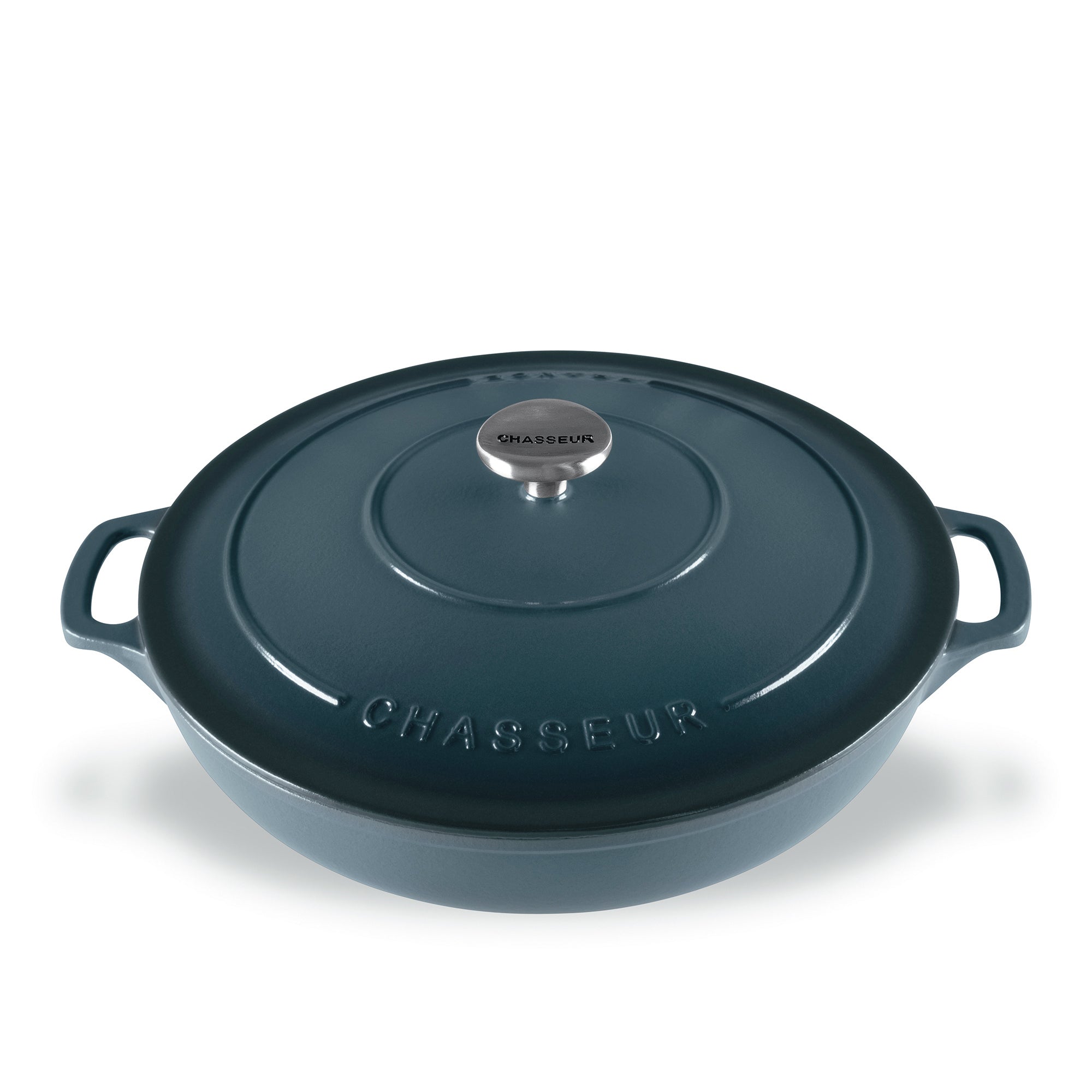 Chasseur Low Round Casserole 30cm/2.5L - Licorice Blue