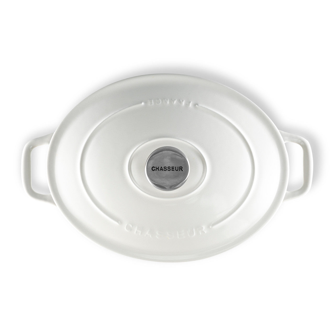 Chasseur Oval French Oven 27cm/3.6L Brillant - White