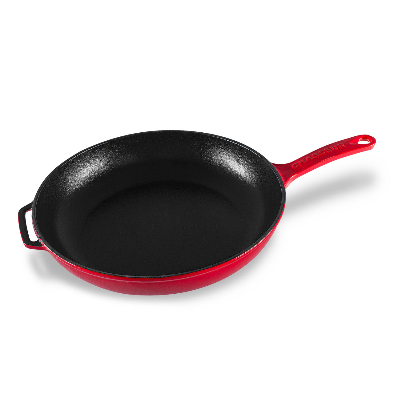 Chasseur Fry Pan with Cast Handle 28cm - Federation Red