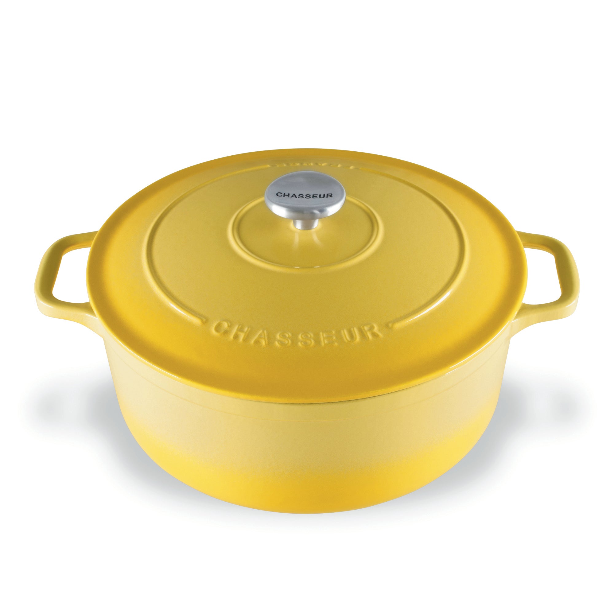 Chasseur Round French Oven 28cm - Lemon Yellow