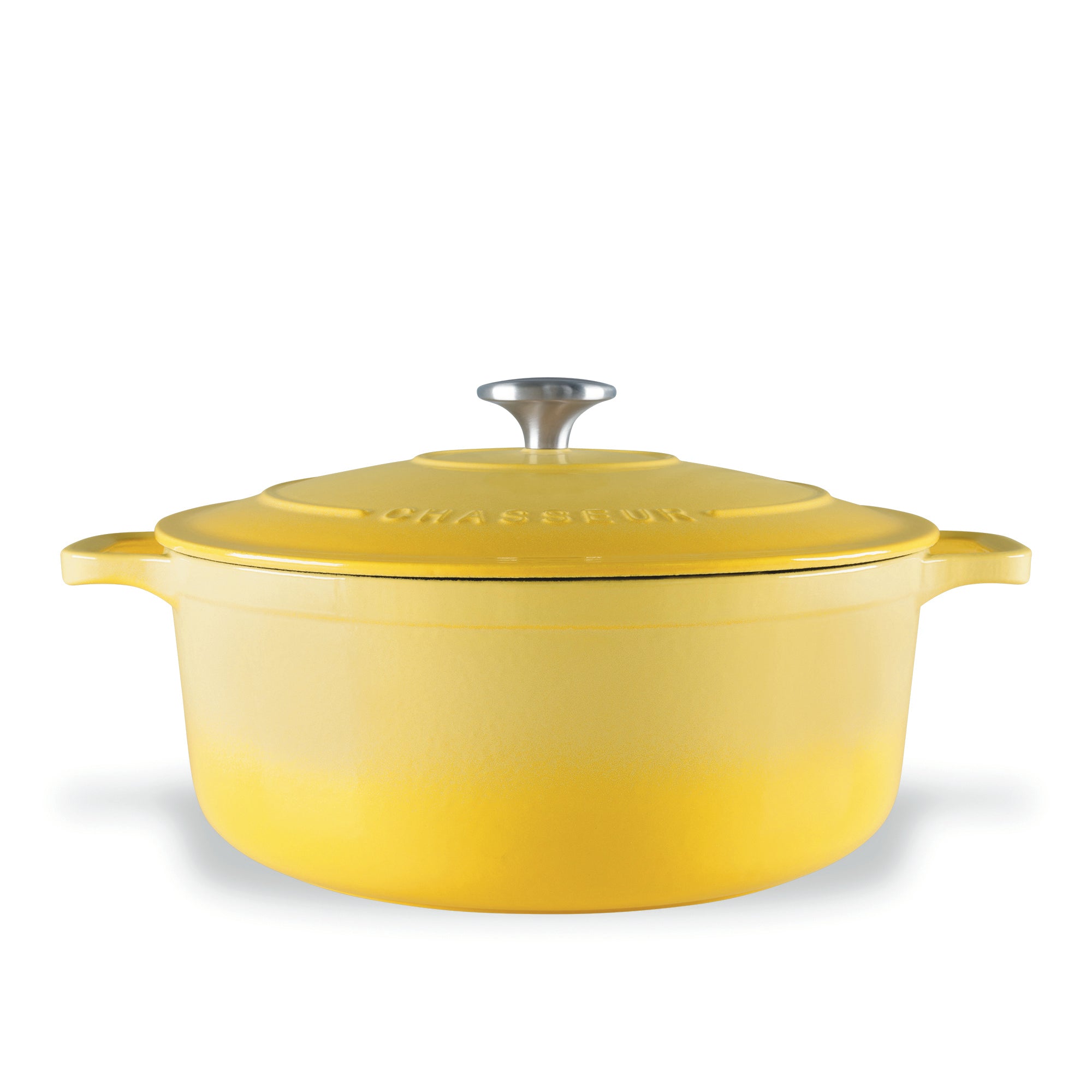Chasseur Round French Oven 28cm - Lemon Yellow