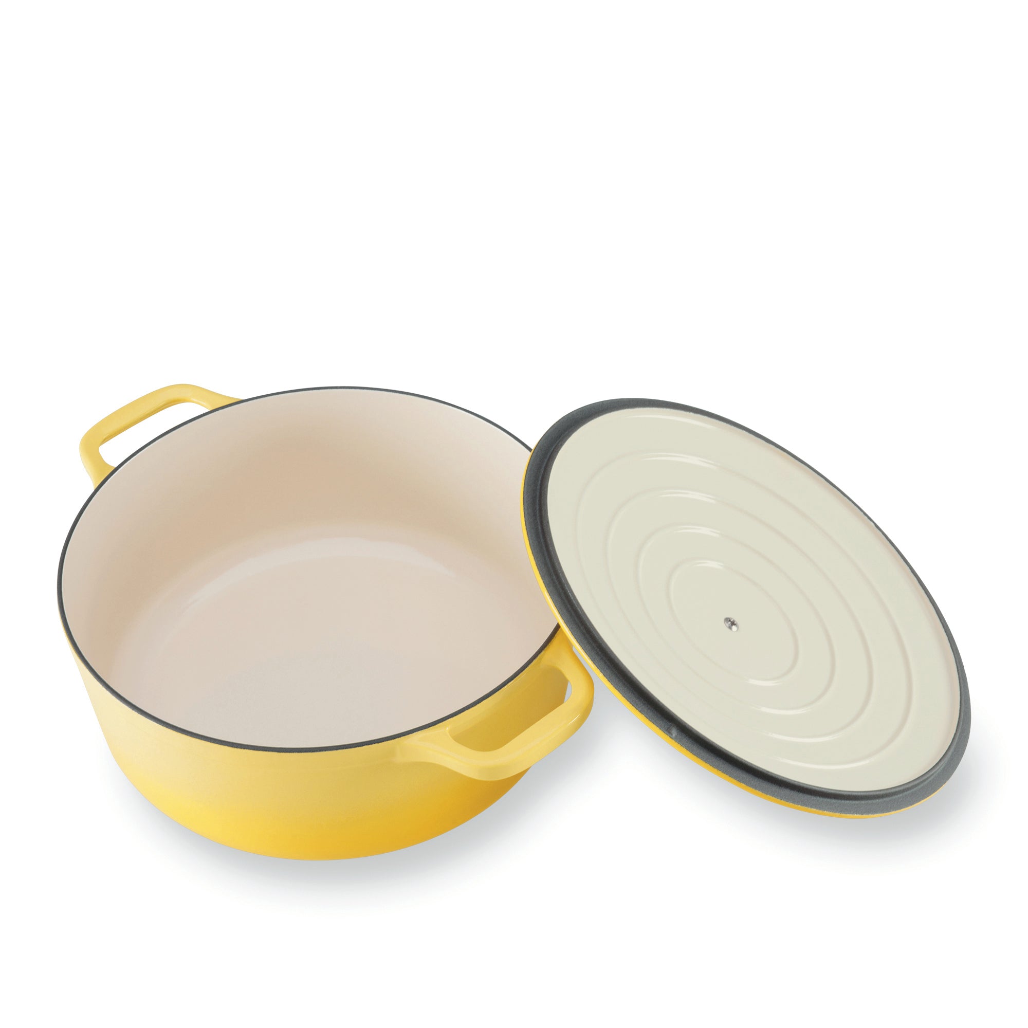 Chasseur Round French Oven 28cm - Lemon Yellow