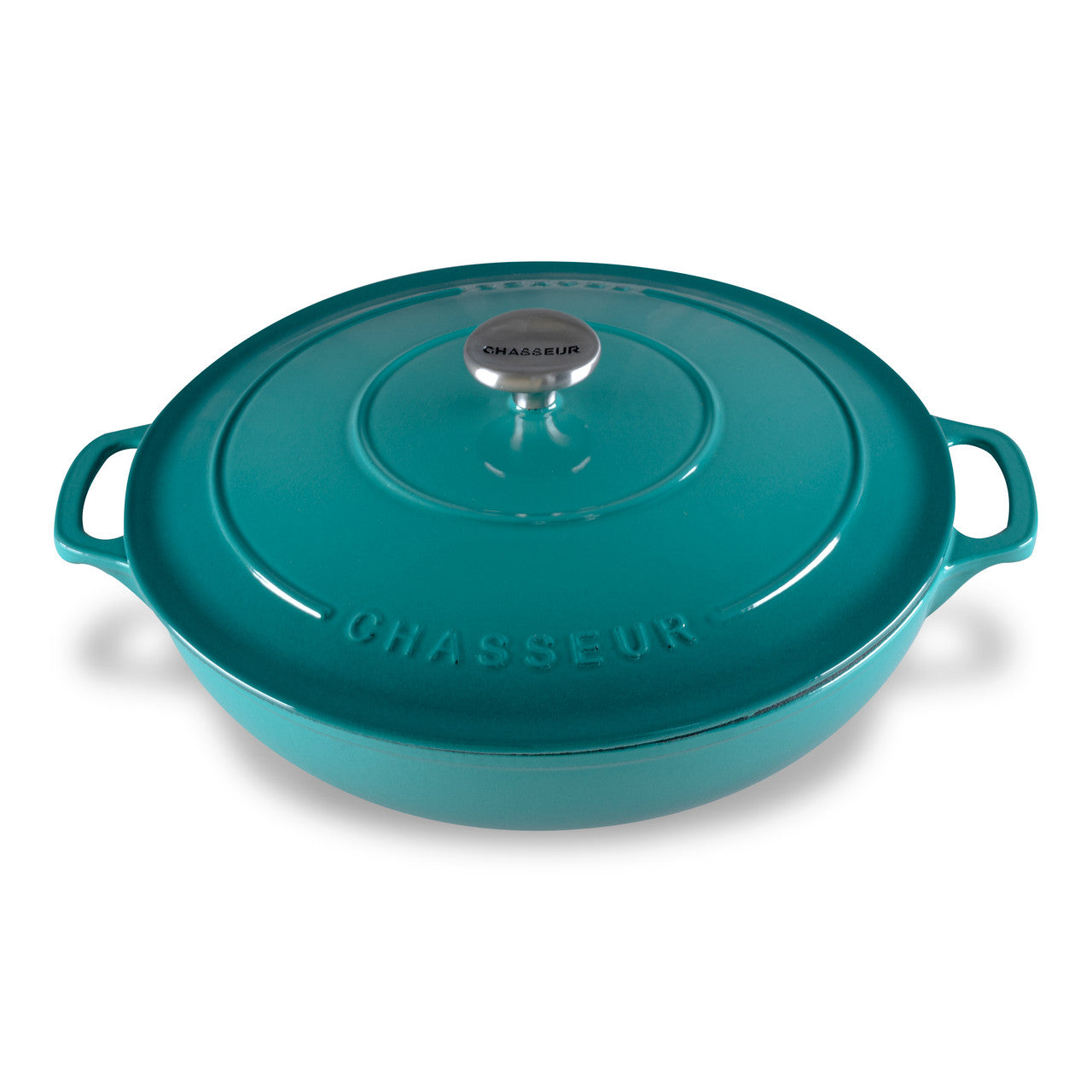 Chasseur Low Round Casserole 30cm/2.5L - Mediterranean - Mediterranean Blue