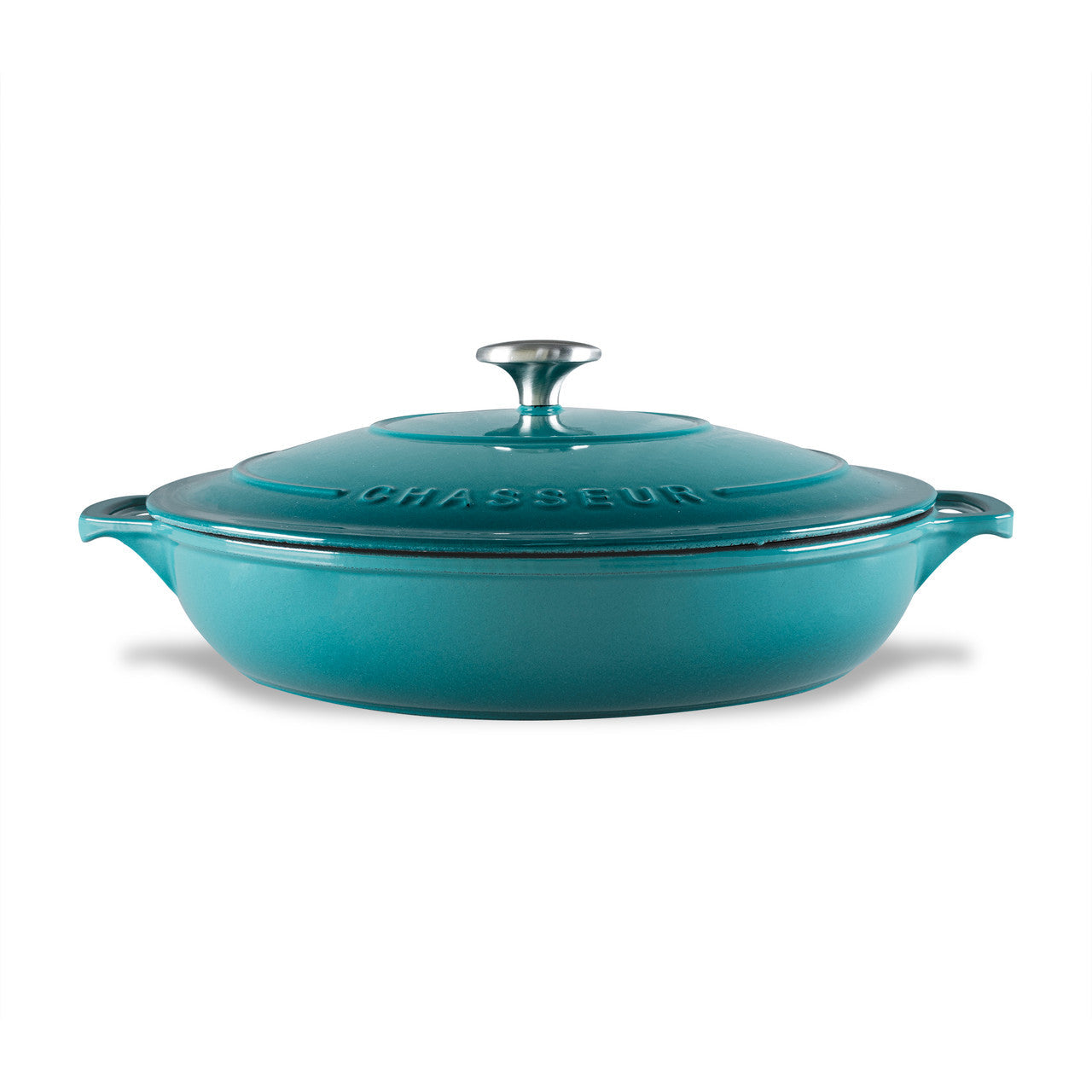 Chasseur Low Round Casserole 30cm/2.5L - Mediterranean - Mediterranean Blue