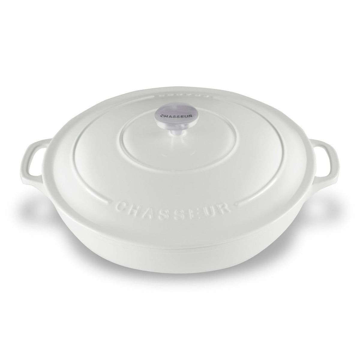 Chasseur Low Round Casserole 30cm/2.5L - Brilliant White