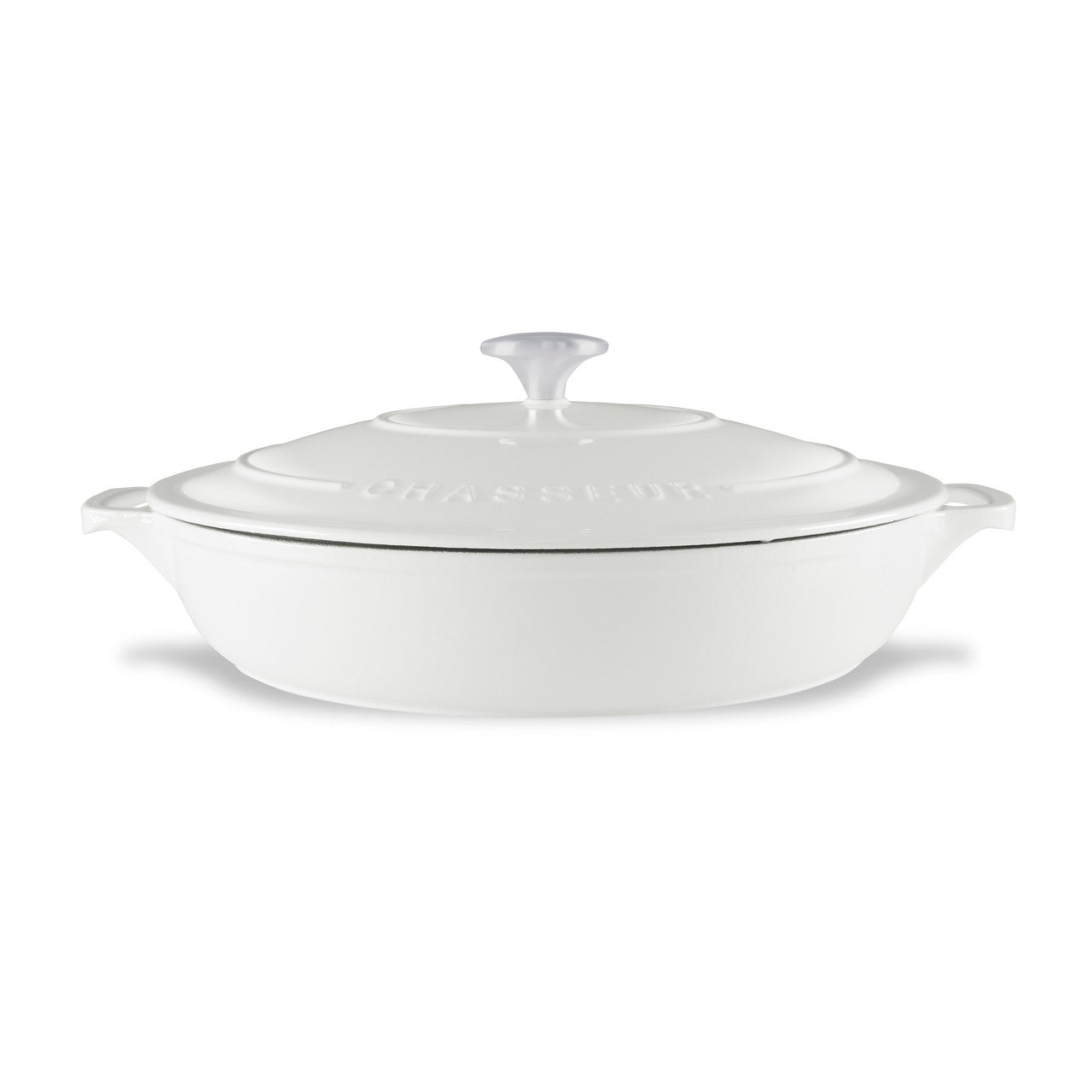 Chasseur Low Round Casserole 30cm/2.5L - Brilliant White