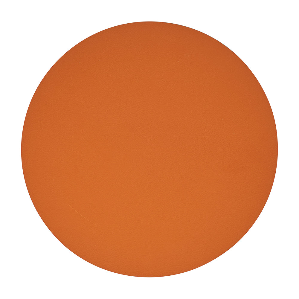 Annabel Trends Placemat Round Recycled Leather Terracotta