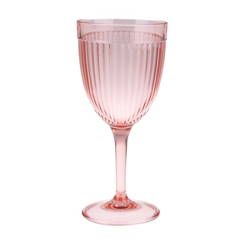 Pizzazz "Ripple" Acrylic Wine Glass 400ml - Pink