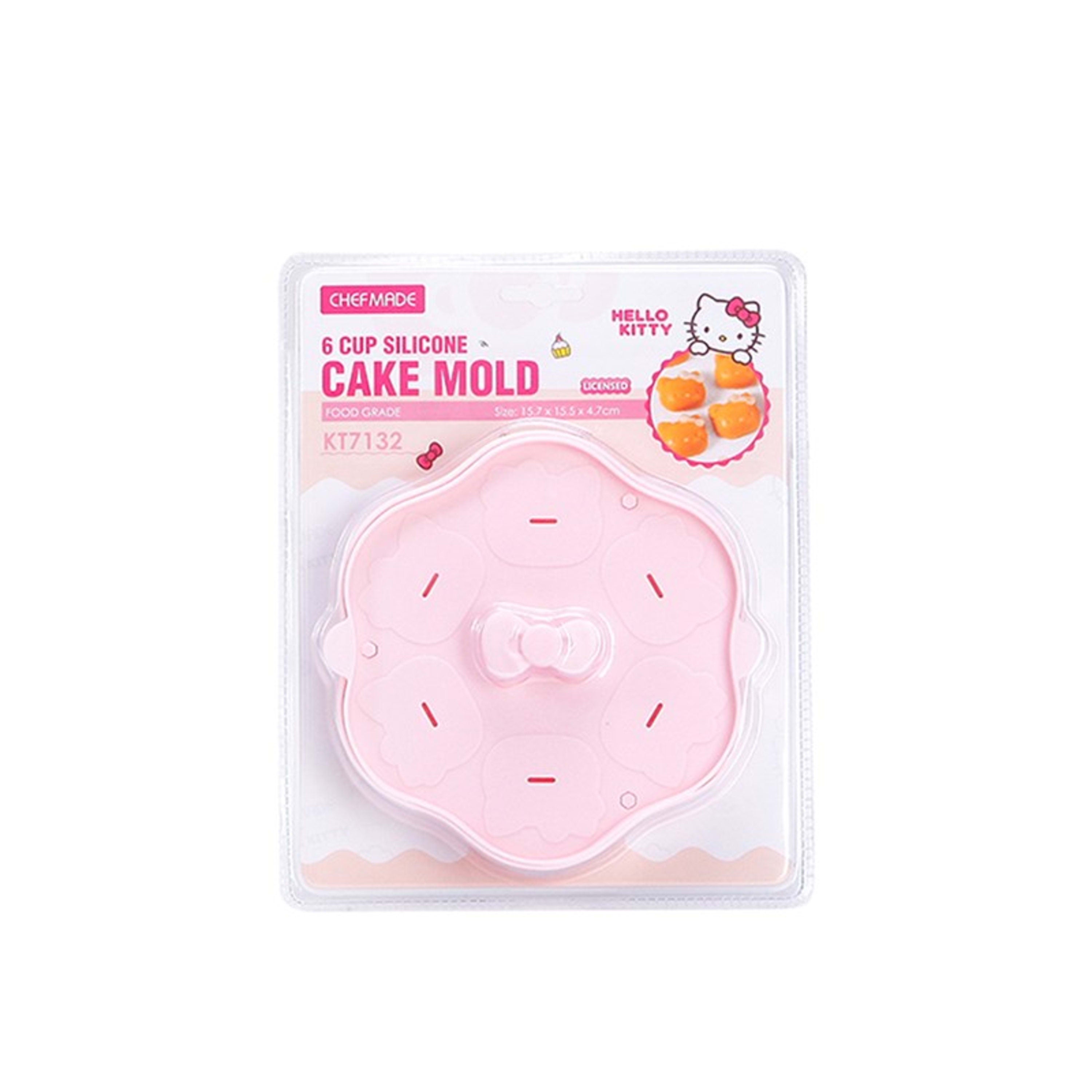 CHEFMADE x Sanrio Hello Kitty 6 Piece Shaped Silicone Cake Mould 16cm