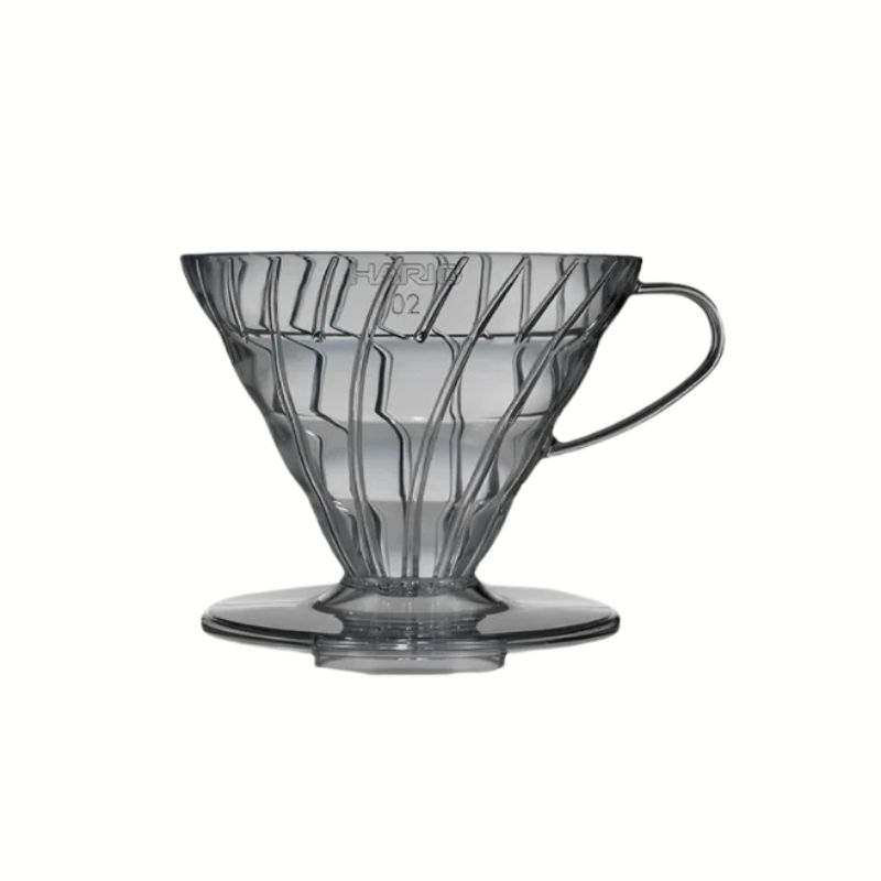 Hario V60 Plastic Dripper 02 with Papers - Transparent Black