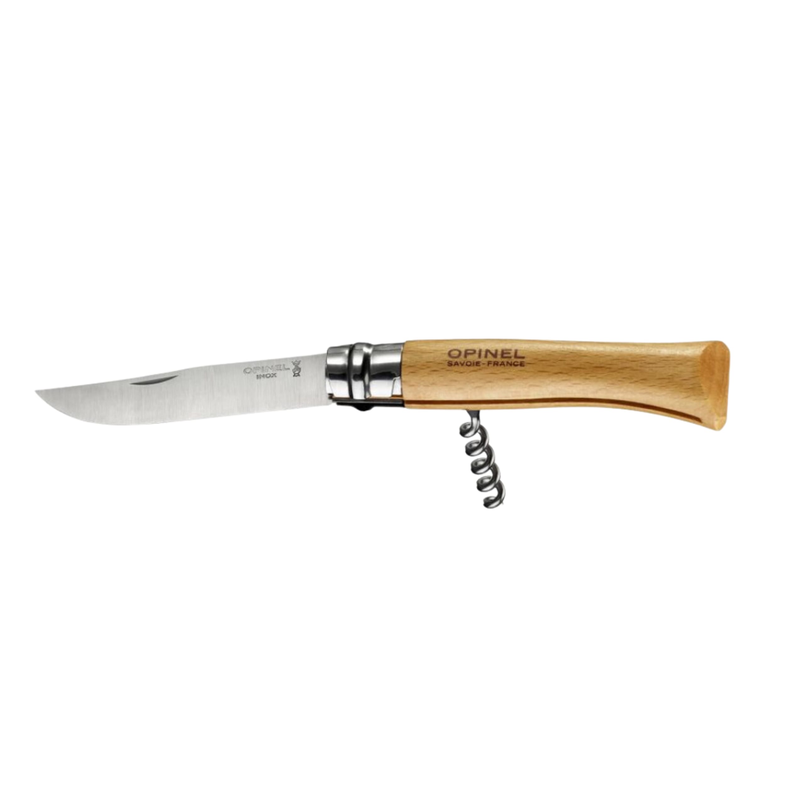 Opinel No.10 Corkscrew Folding Knife Beech