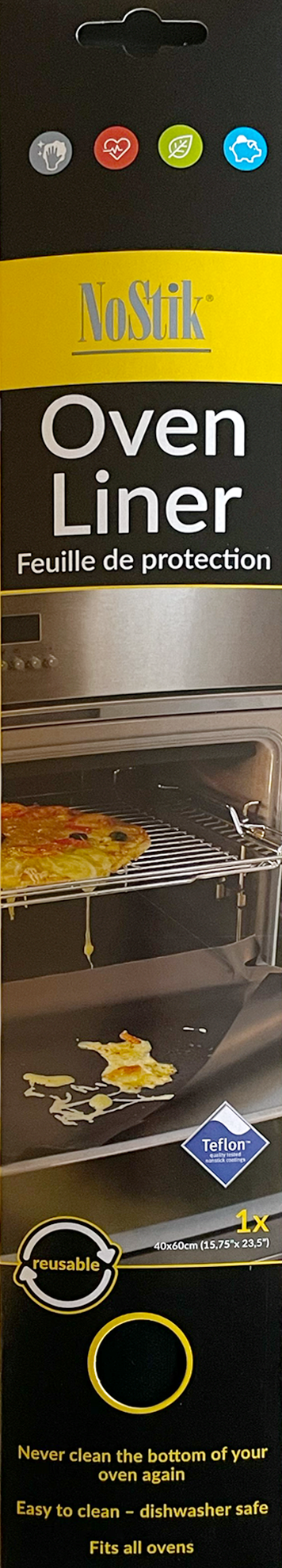 NoStik Oven Protector Heavy Duty Black - Large