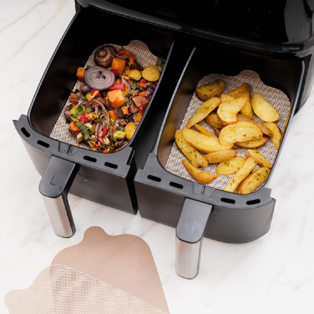 NoStik Dual Air Fryer Liner Brown