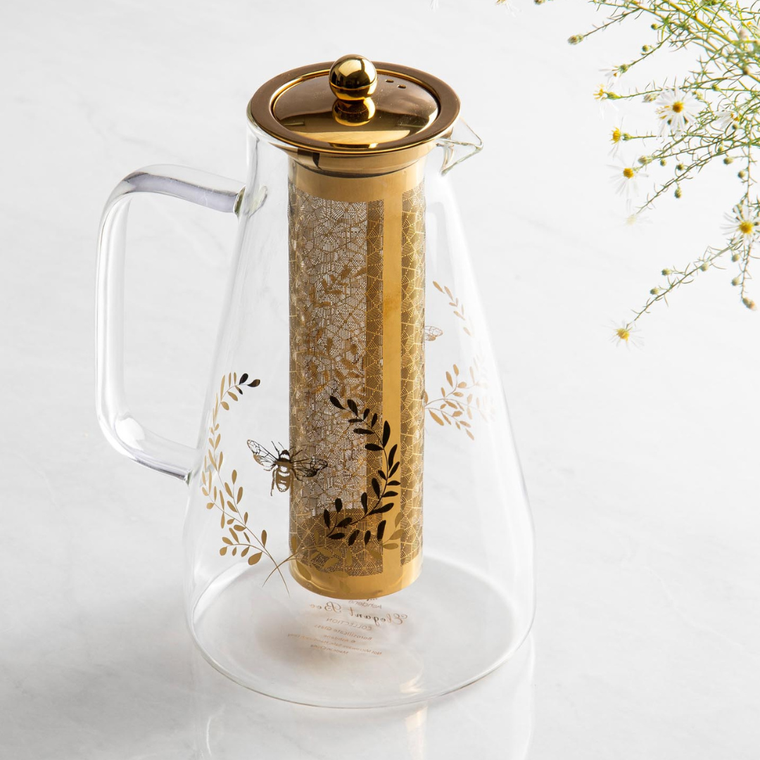 Ashdene Elegant Bee Glass Infuser Jug