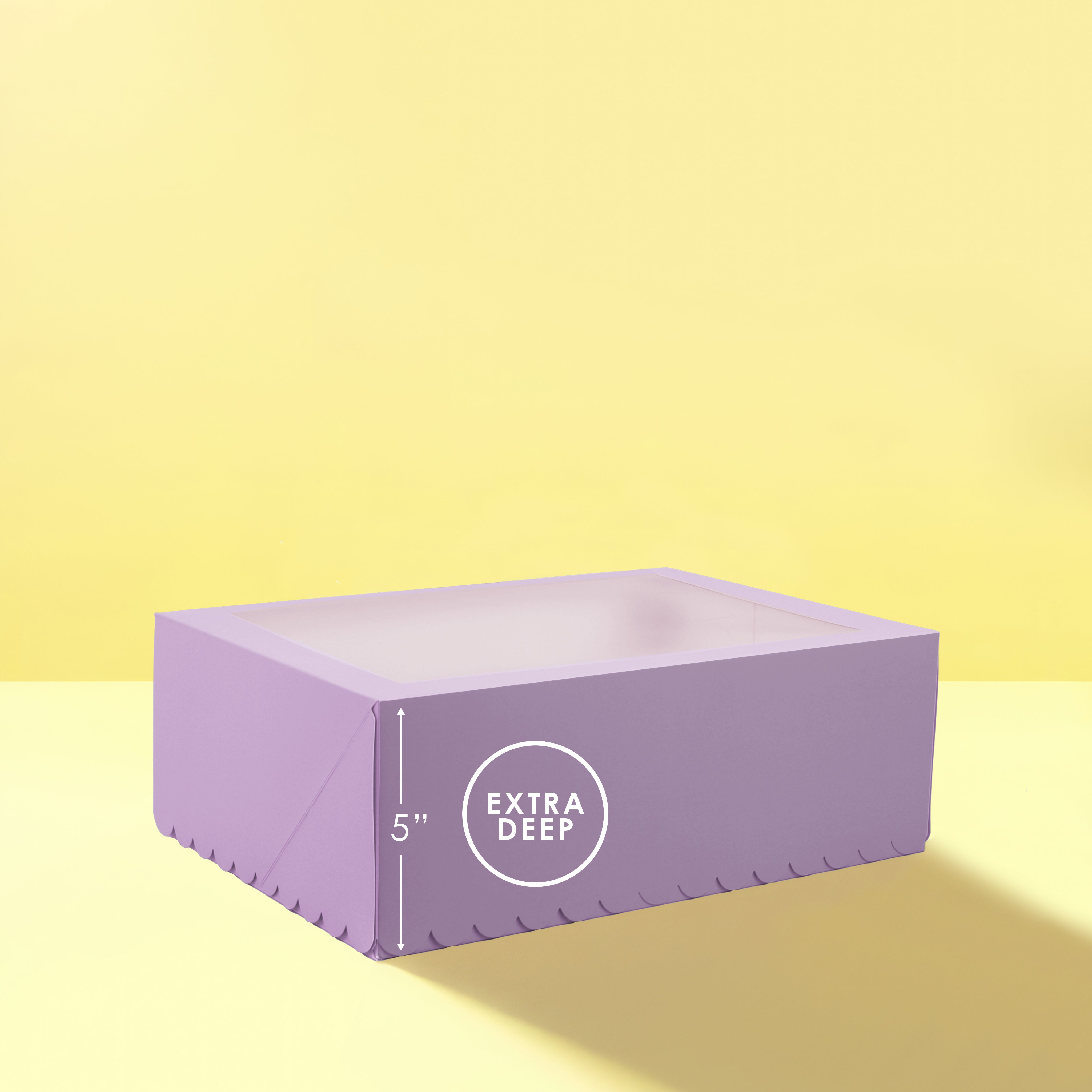 Papyrus Scalloped Tall Cupcake Box 12 Hole Pastel Lilac