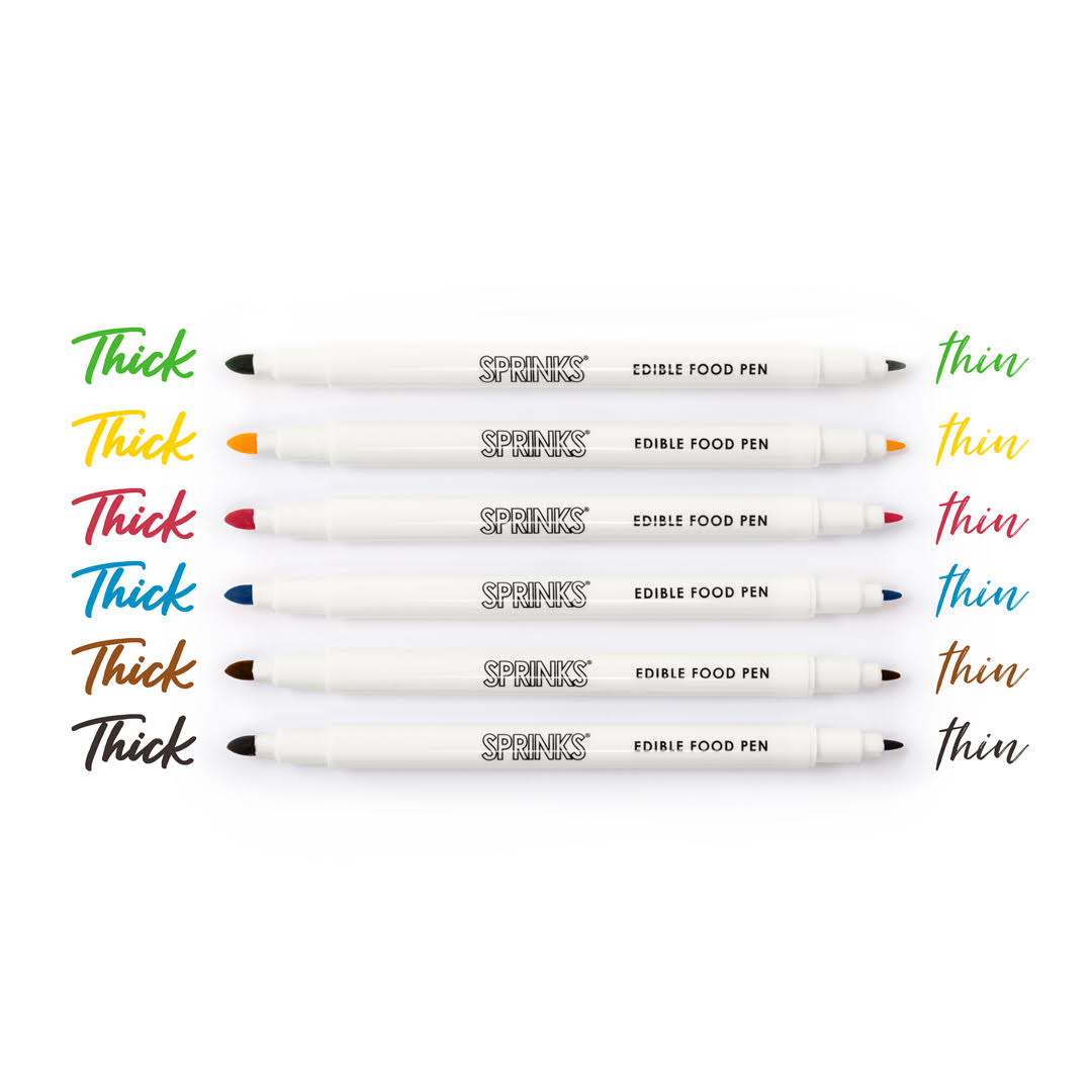 Sprinks Edible Food Pen Set Primary Pack 6 Pack