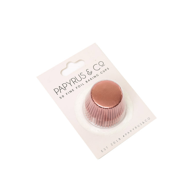 Papyrus Mini Foil Baking Cups Base Rose Gold 35mm 50 Pack