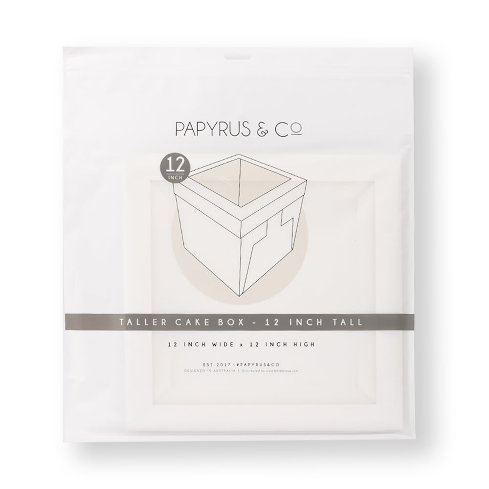 Papyrus Extra Tall Cake Box with Window 12 x 12 x 12in Hangsell