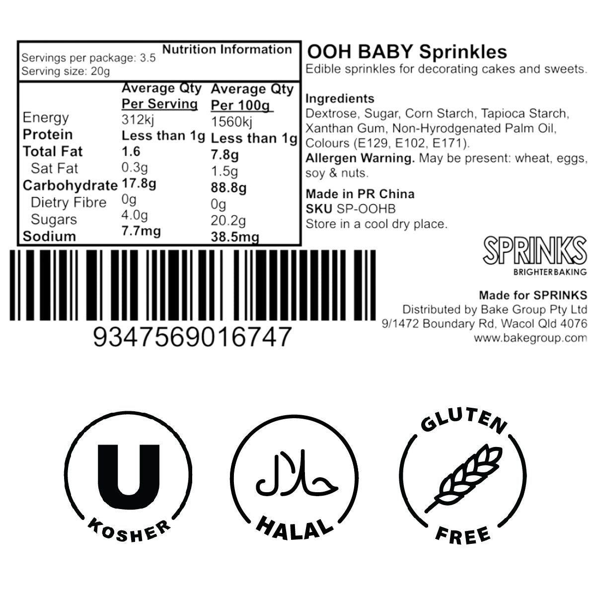 Sprinks Ooh Baby Sprinkles 500g