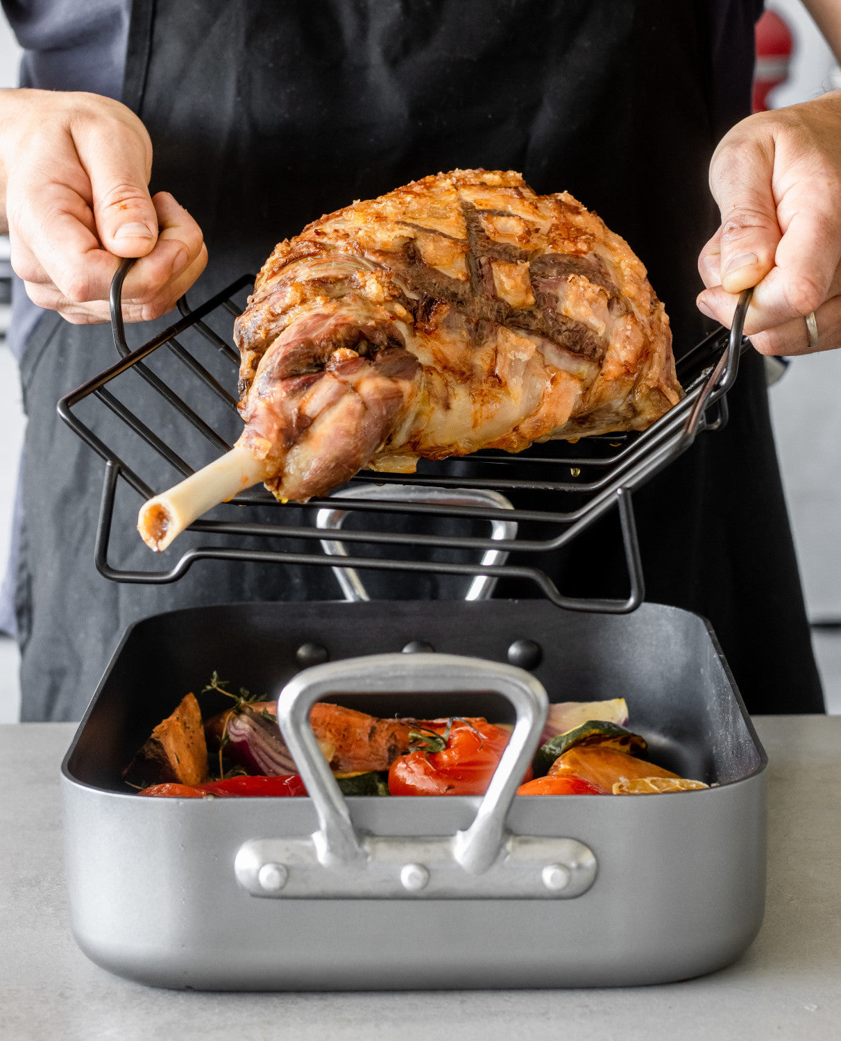 MasterCraft Non Stick Roaster with Rack 40 x 28cm