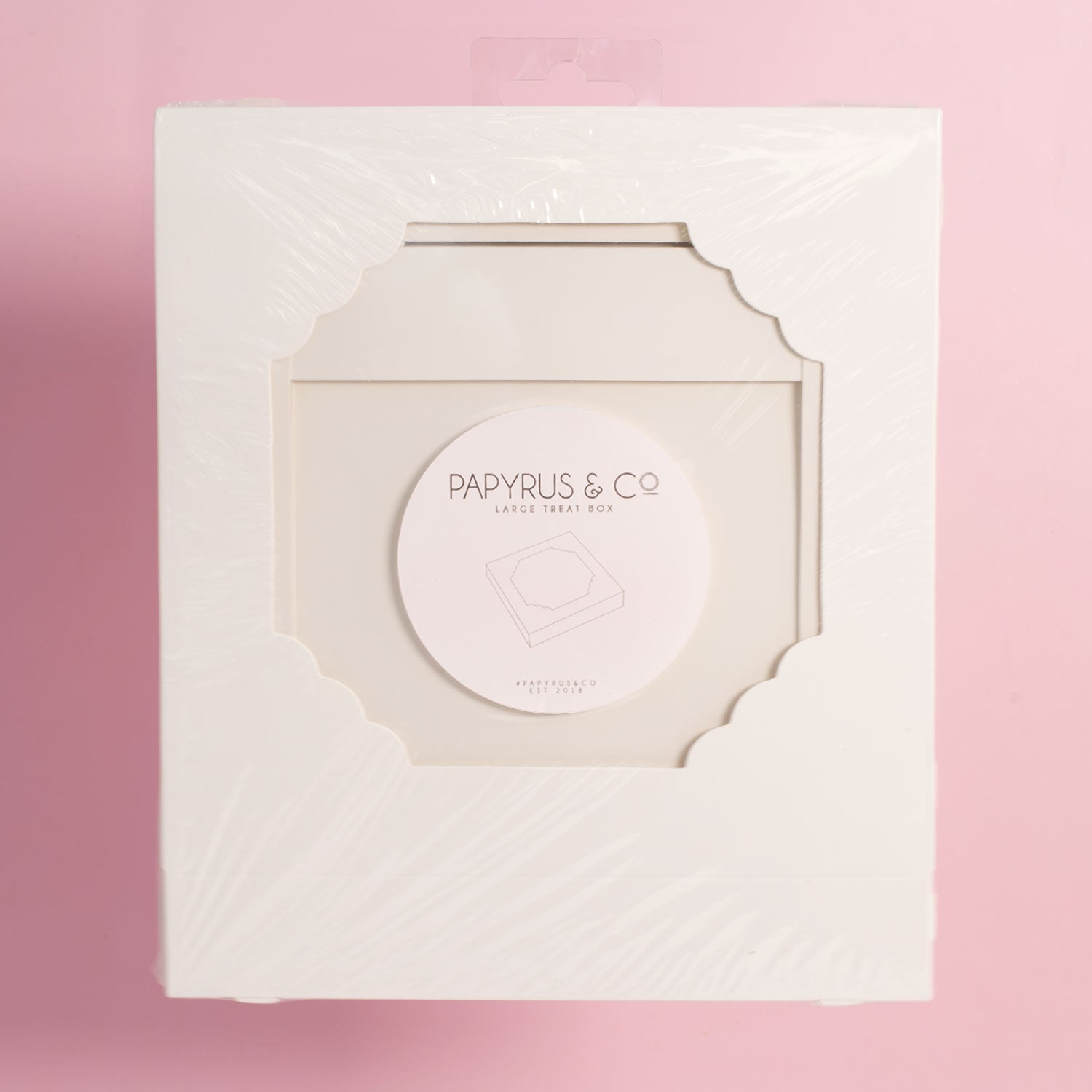 Papyrus Scalloped Large Treat Box White 5 Pack