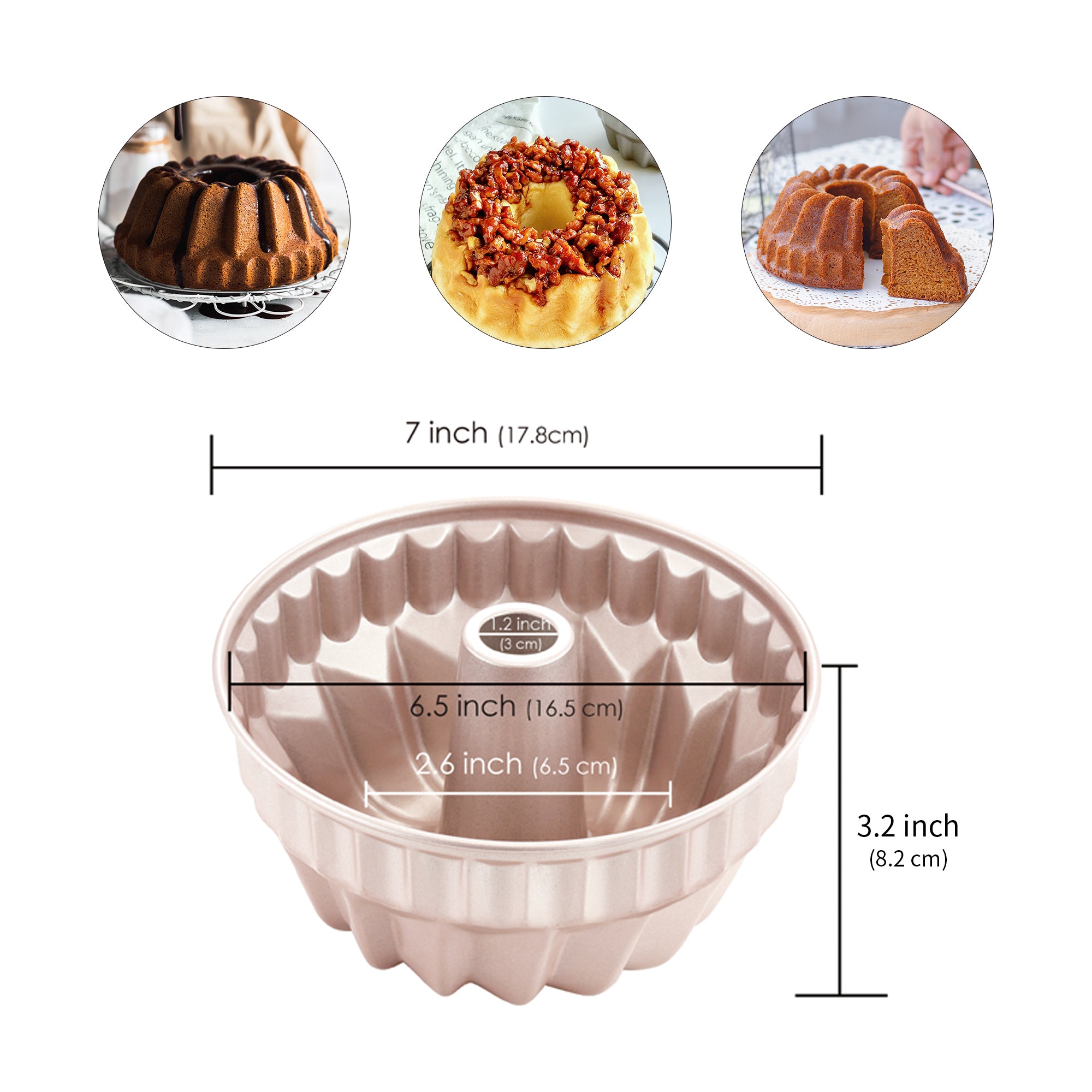 CHEFMADE Kugelhopf Cake Pan 17.5cm (WK9084)